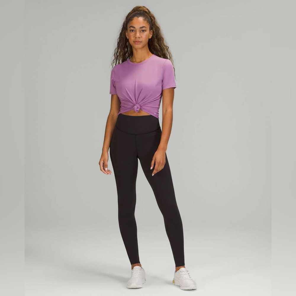 Lululemon Base Pace High Rise Tight 28" Brushed size 0 Black BLK - Picture 1 of 5